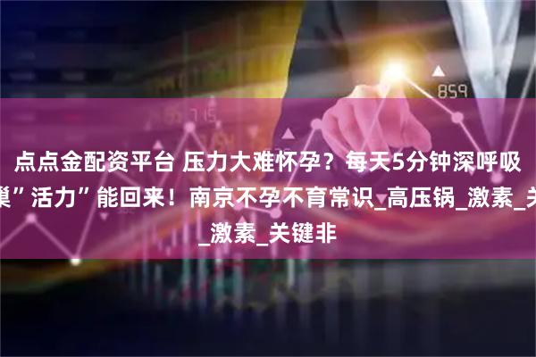点点金配资平台 压力大难怀孕？每天5分钟深呼吸，卵巢”活力”能回来！南京不孕不育常识_高压锅_激素_关键非